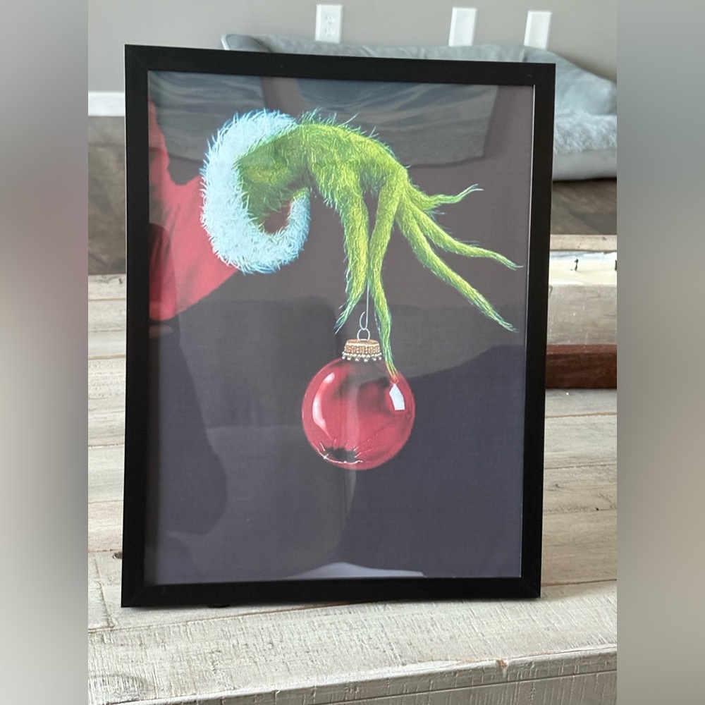 Festive Grinch Holiday Decor with Red Ornament